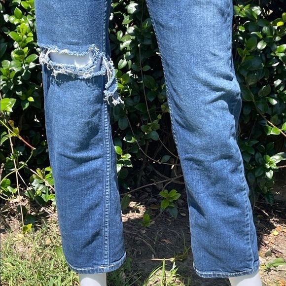 Custom Vintage Levi’s 511’s DIY Destructed Straight Leg Ankle Jeans - Picture 5 of 13